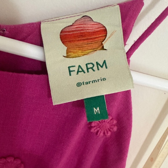 Farm Rio Fuchsia Linen Blend Midi Dress | M - Picture 5 of 16